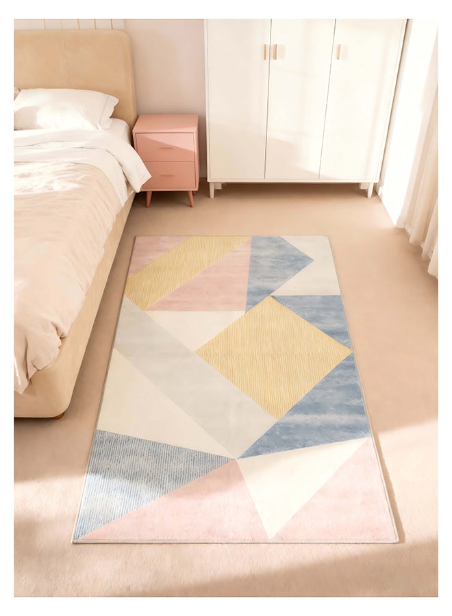 Noon East Carpet Rug Anti-Slip-  Size- 183 x 275 cm - 6x9 ft | Geometric Boho Design | Color- Dusty Pink Multi| Ideal as Carpets for Living room, Bedroom & Office - Image 4